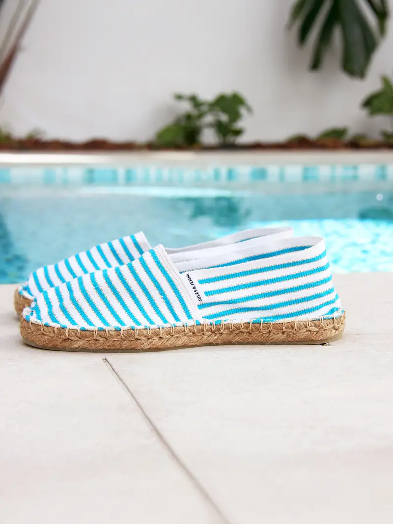 Espadrilles toile coton turquoise