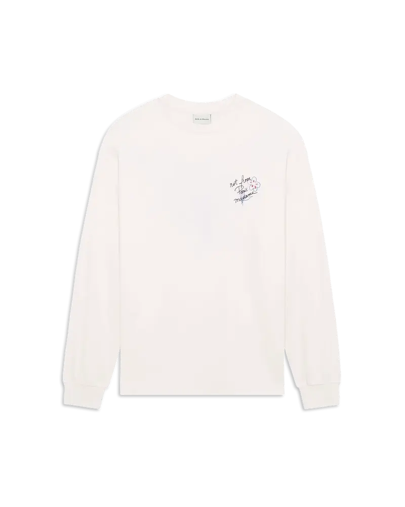 Esquisse Slogan Long Sleeve T-shirt