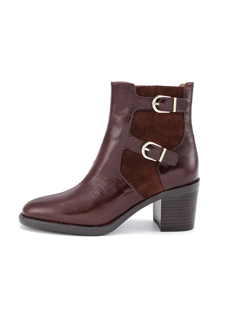 ESTEBAN - Bottines à Talon Marron
