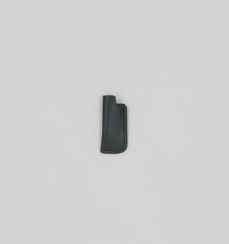 étui à briquet veau à double tannage noir