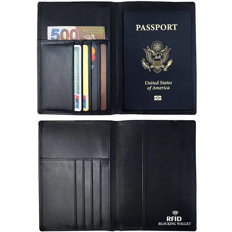 Étui Passeport en Cuir Véritable RFID Antimagnétique – Voyagez l'Esprit Libre !
