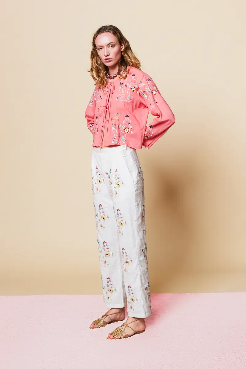FANTASY PEACH SHORT BLOUSE