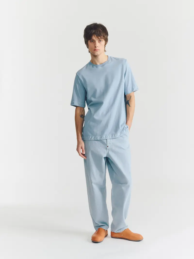 FELIX SHORT SLEEVES T-SHIRT - HEAVY JERSEY - GLACIER