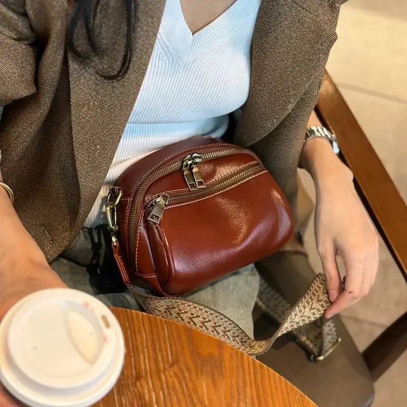 Femmes vache en cuir véritable petit sac dames rétro populaire sacs à bandoulière femme luxe concepteur sacs à bandoulière dame peau de vache sac à main