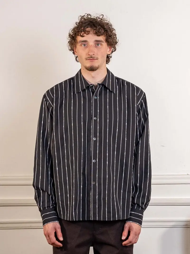 FIND SHIRT - BLACK / WHITE STRIPE
