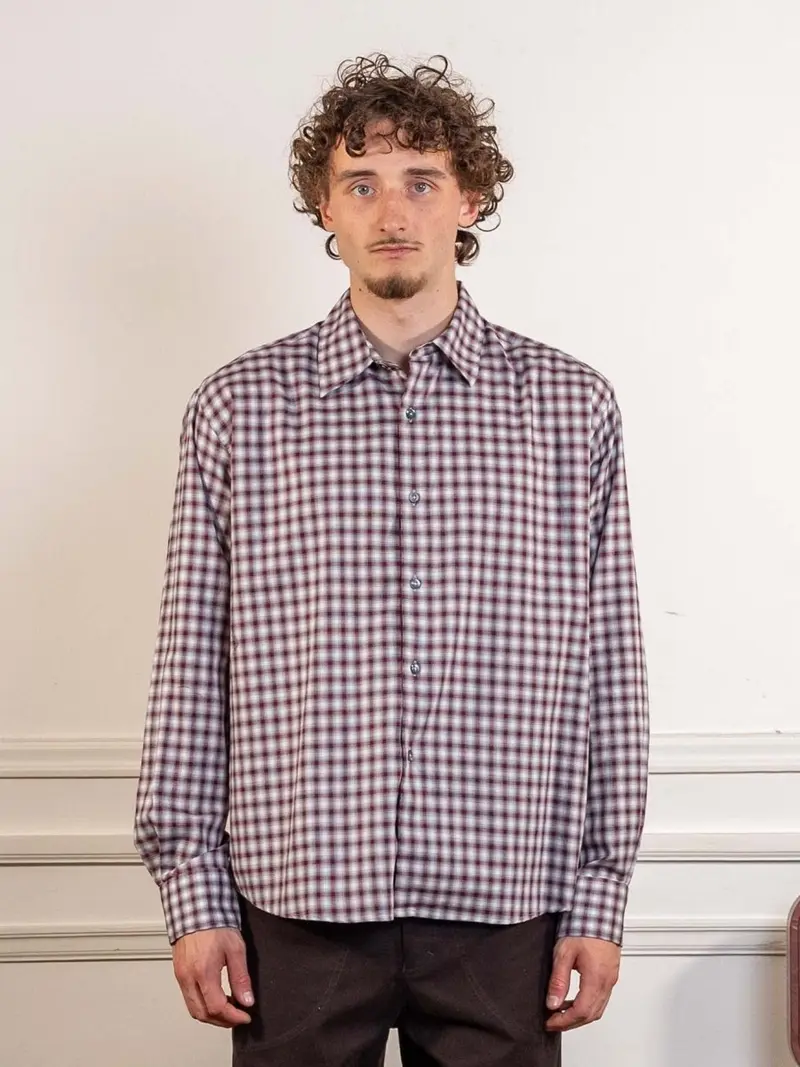 FIND SHIRT - WHITE / GREY / RED CHECK