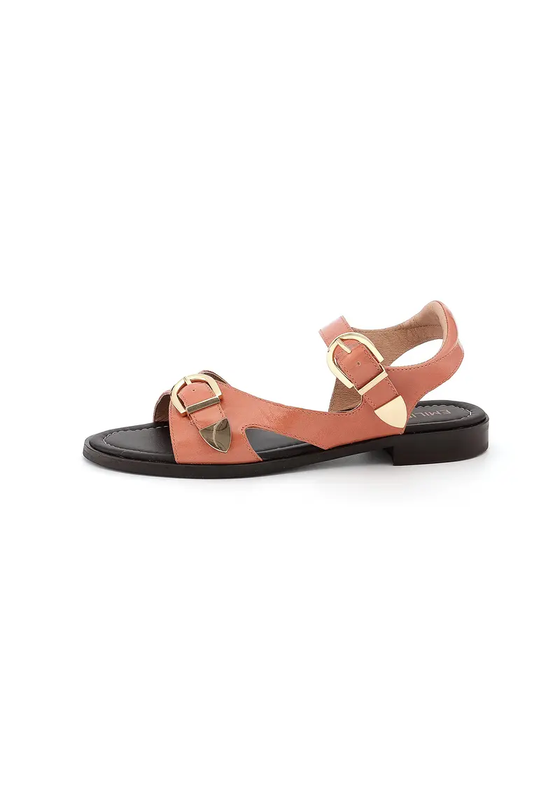 FIONA - Sandales à Petits Talons en Cuir Rose