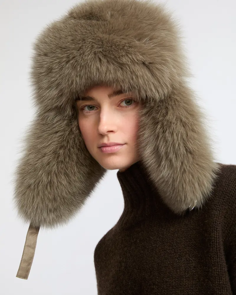 Flannel and fox fur ushanka
