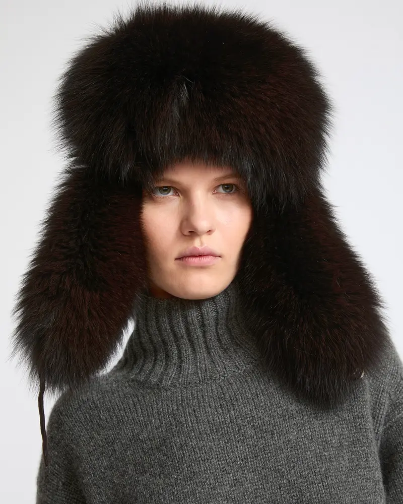 Flannel and fox fur ushanka
