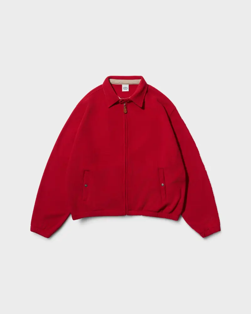 Fleece Bomber Jacket Red