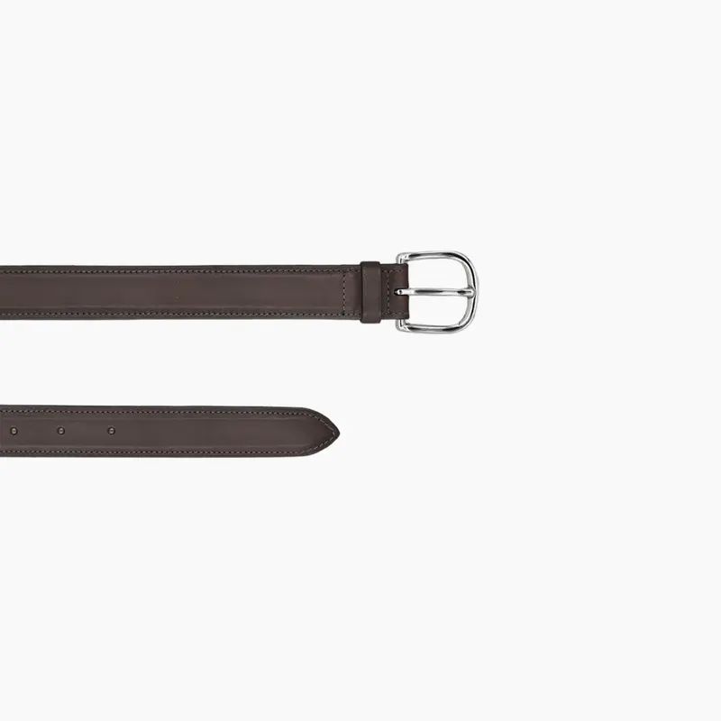 Formal Belt Chocolate Baranil Calf With Silver Buckle
