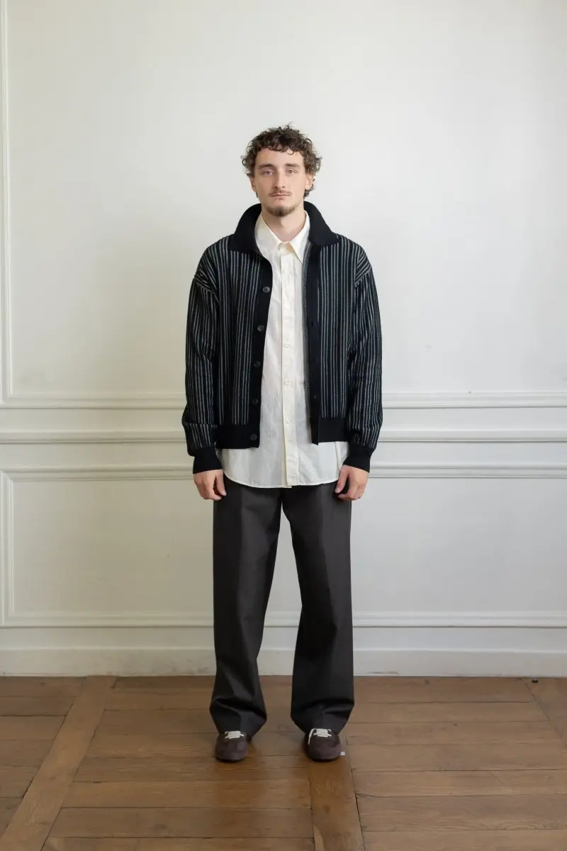 FORMAL CARDIGAN - Black Stripe