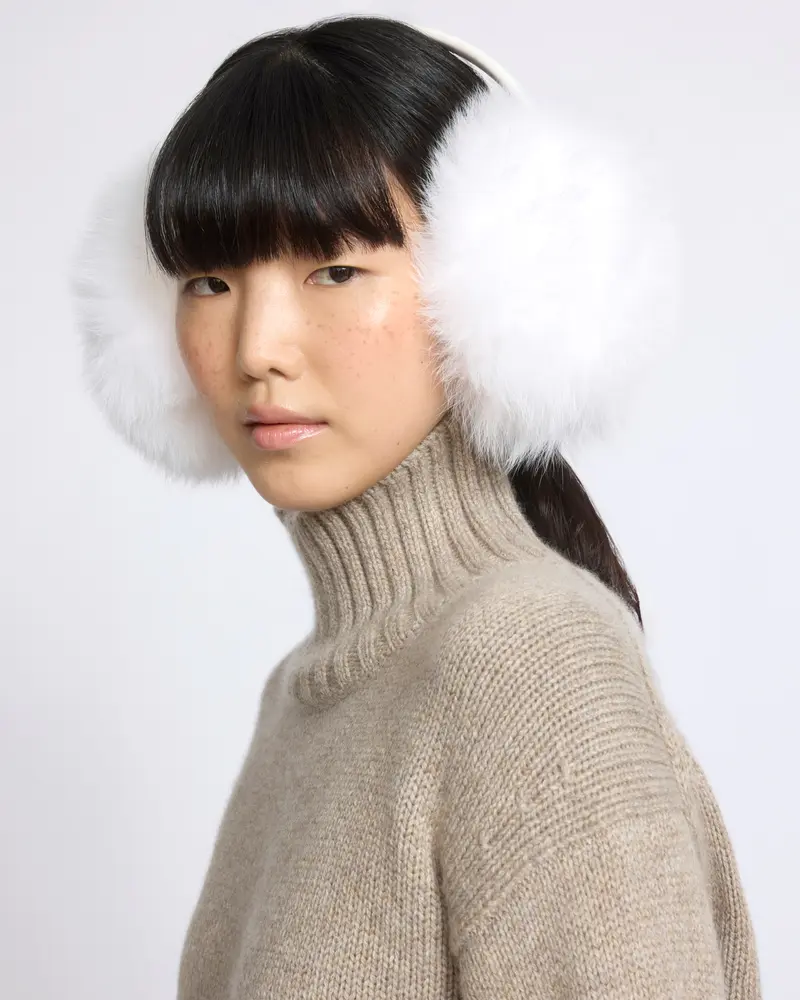Fox fur earmuffs
