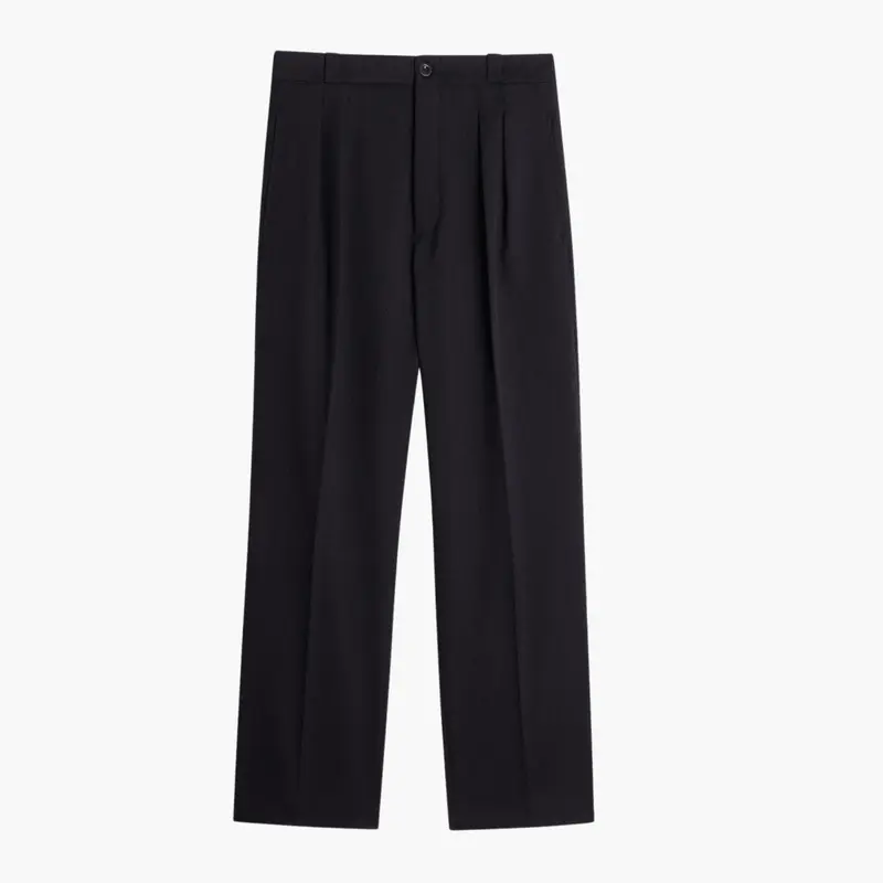 French Military Pants - Virgin Wool Gabardine - Black