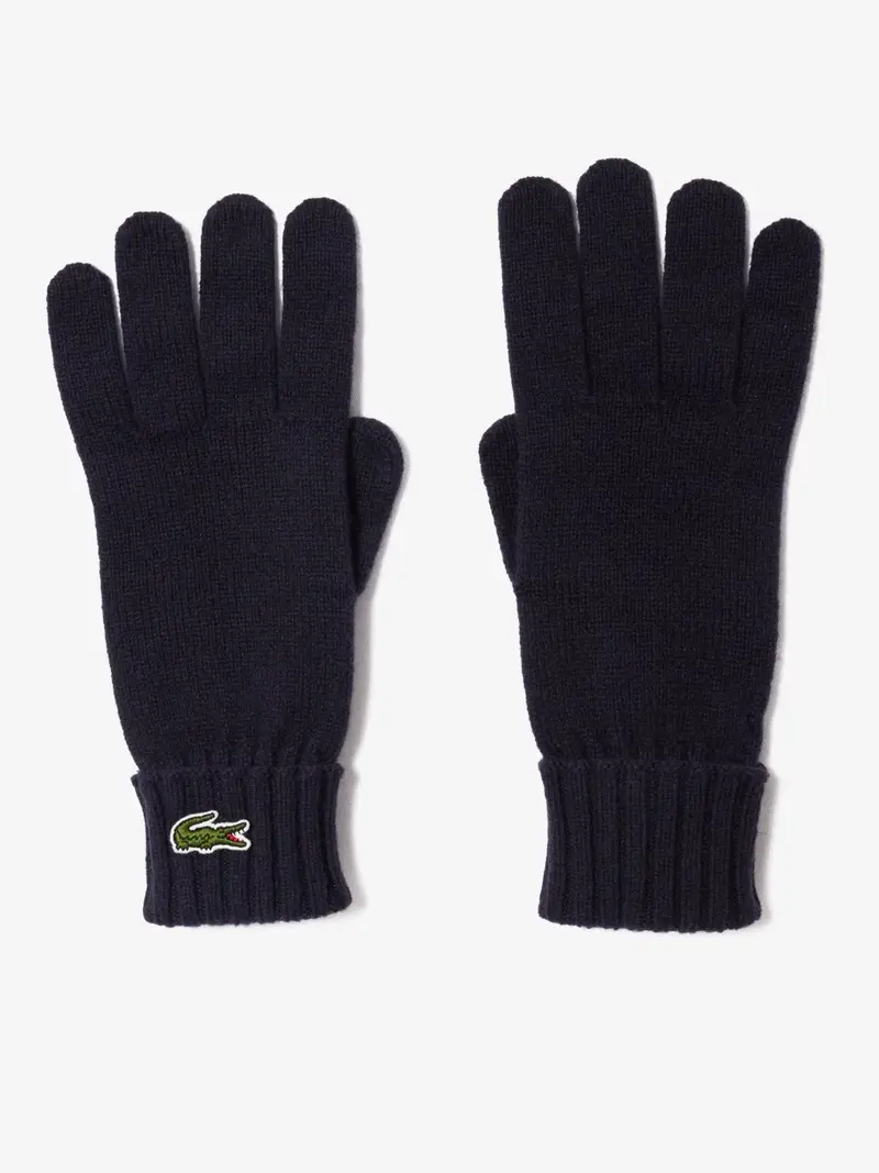 Gants Lacoste marine en laine