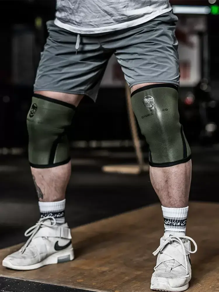 Genouillères de protection pour le sport, 7mm, élastique, traction dure, entraînement dynamophilie, musculation