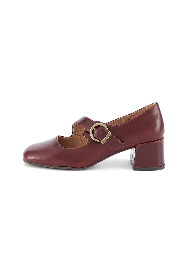 GEORGIA - Escarpins en Cuir Lisse Marron