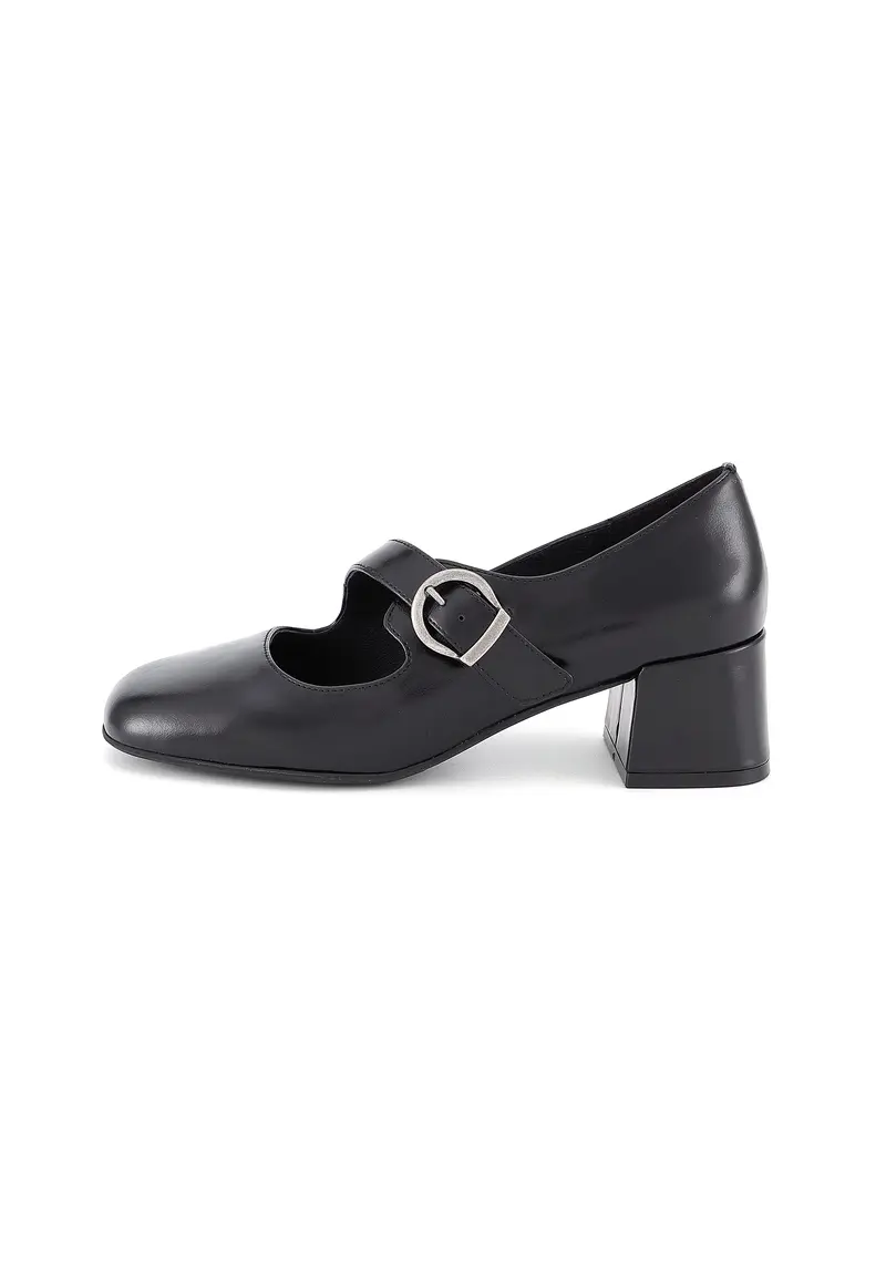GEORGIA - Escarpins en Cuir Lisse Noir