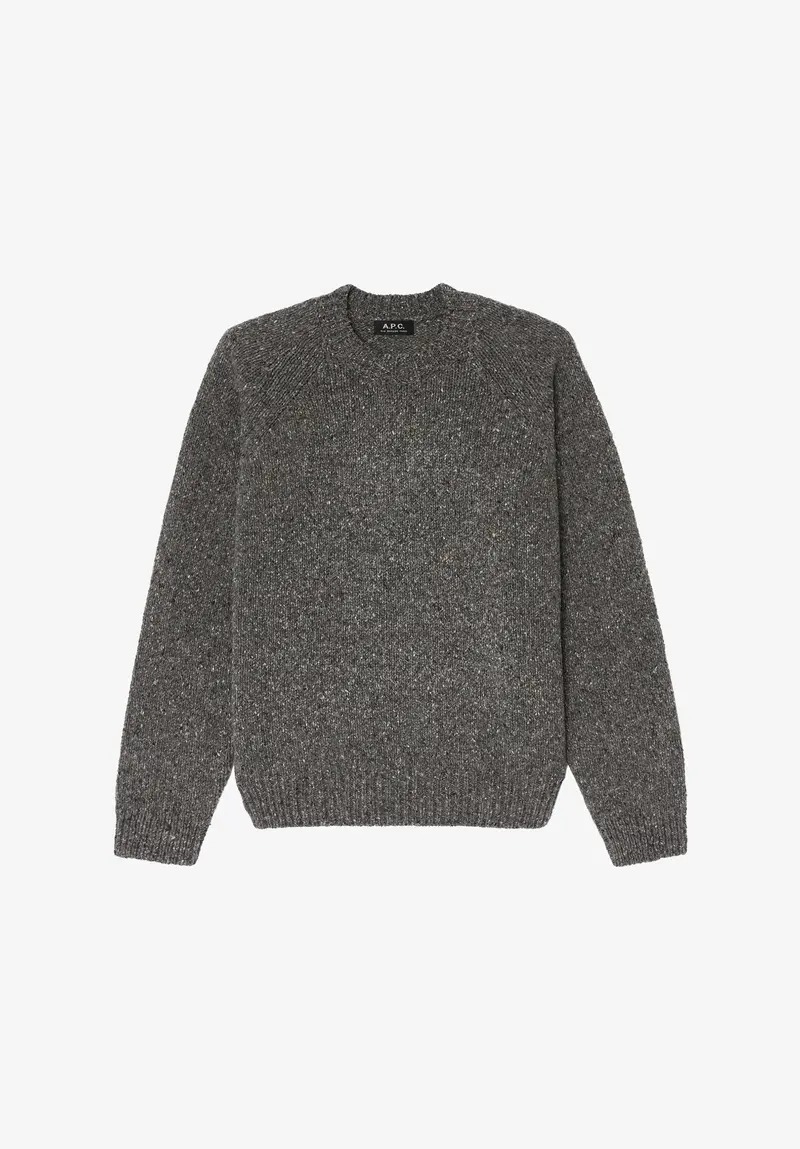 Gesprenkelter Wollpullover