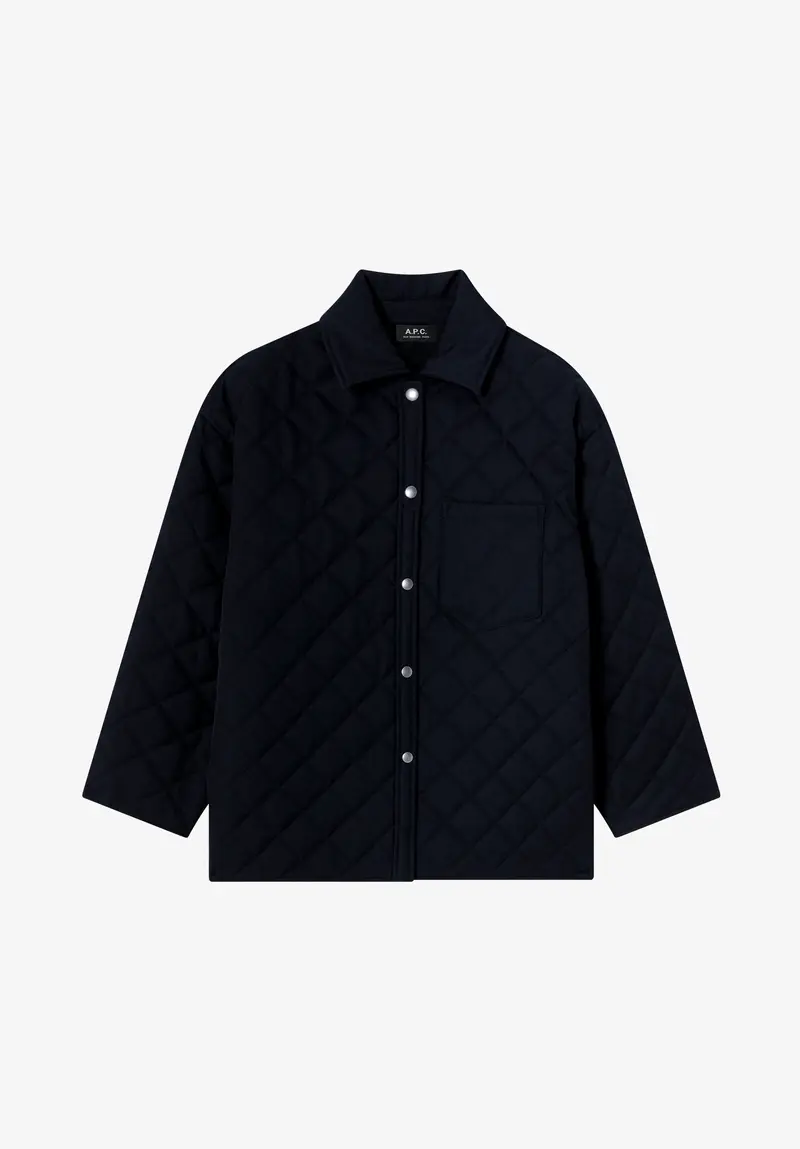 Gesteppte marineblaue Wolljacke