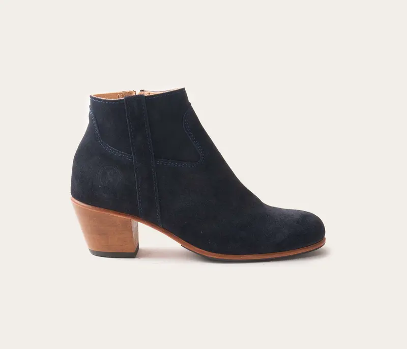 Gil Bottine Velours Bleu- Prix Doux