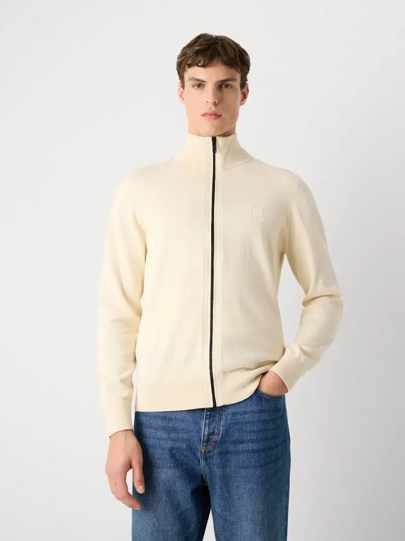 Gilet BOSS jaune en cachemire