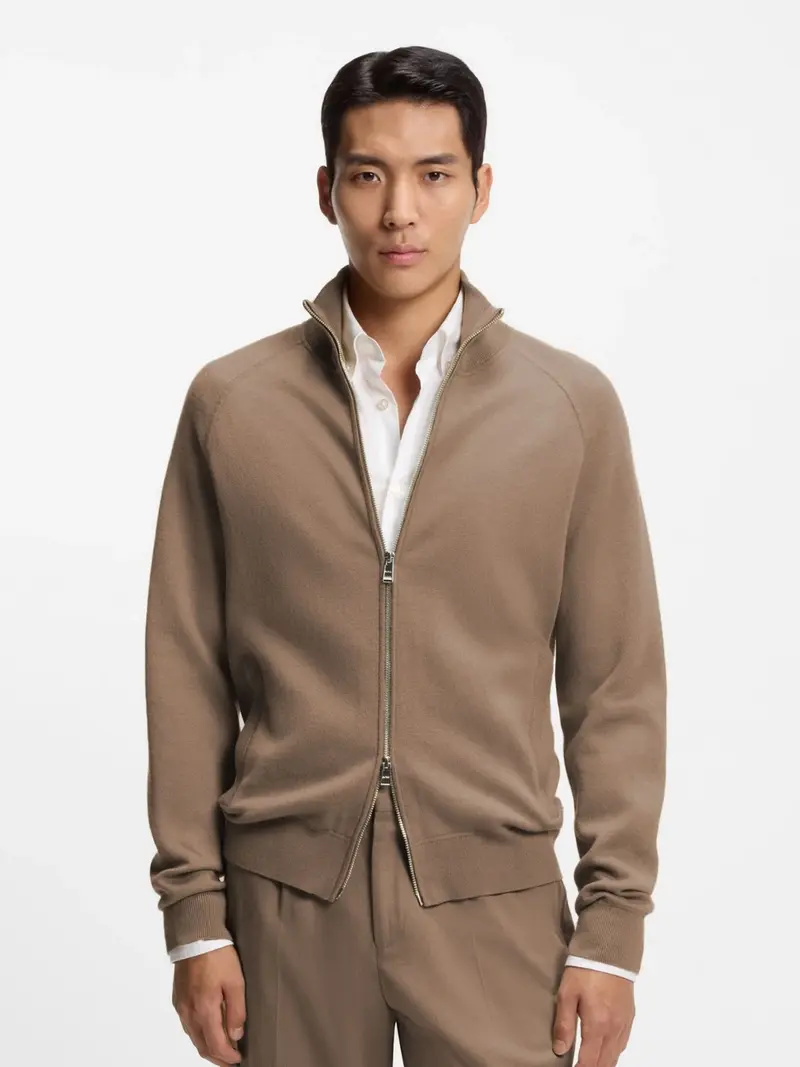 Gilet BOSS marron en laine