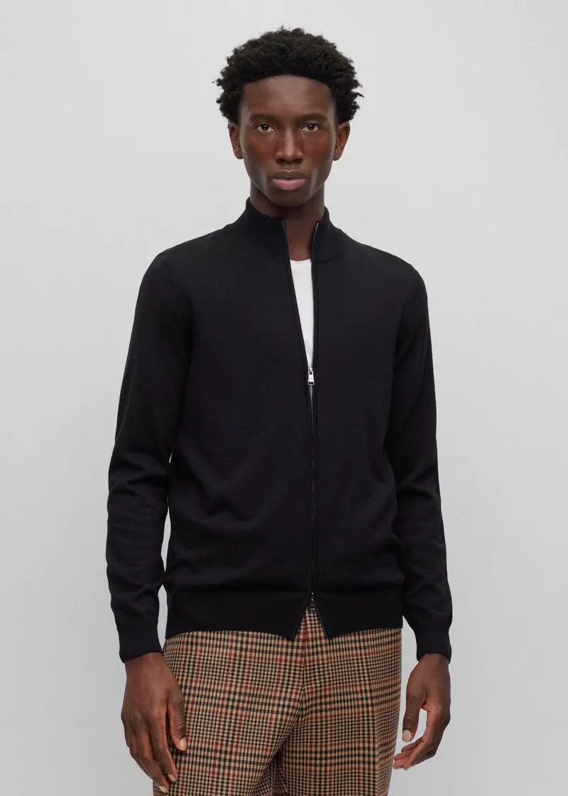 Gilet BOSS noir en laine