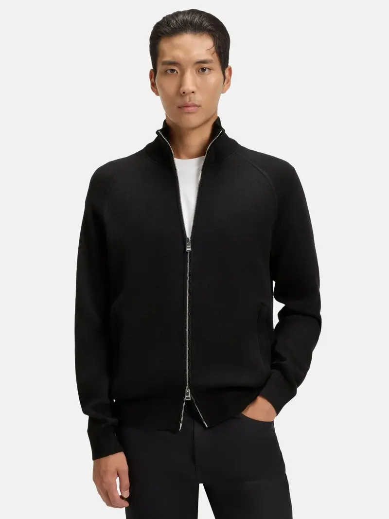 Gilet BOSS noir en laine