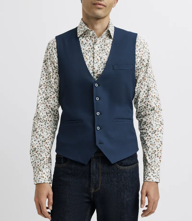 Gilet casual armuré marine
