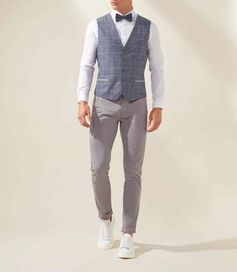Gilet casual bleu "Levasion"