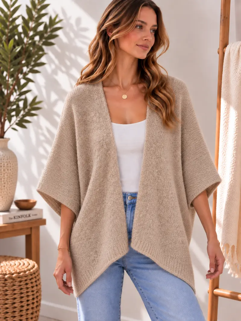 Gilet chauve-souris sable