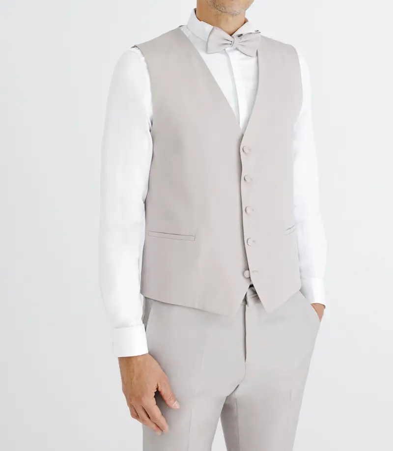 Gilet de costume cérémonie gris