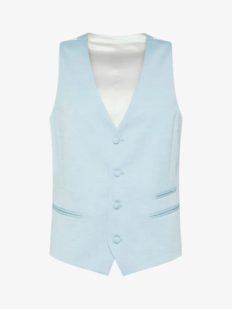 Gilet de costume Digel Laurent en laine - Bleu clair