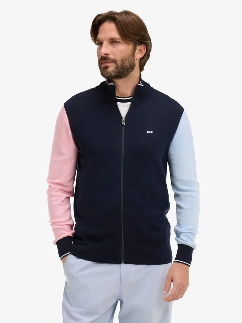 Gilet Eden Park marine en coton