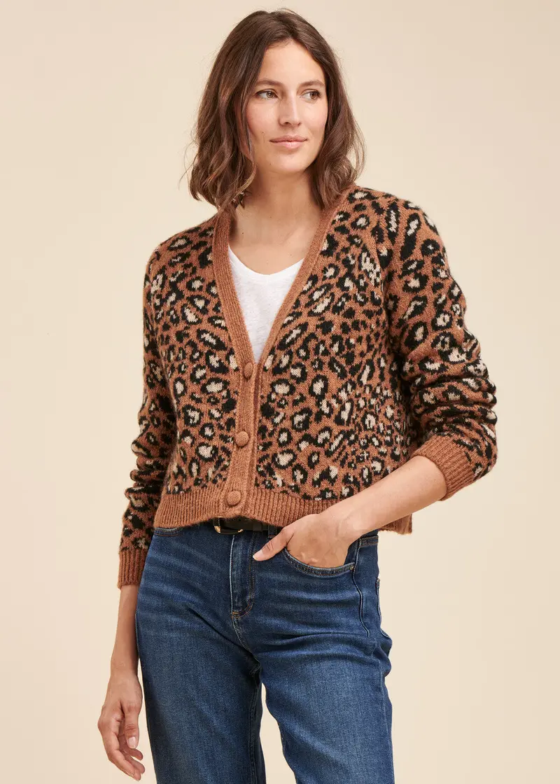 Gilet jacquard peau de bête