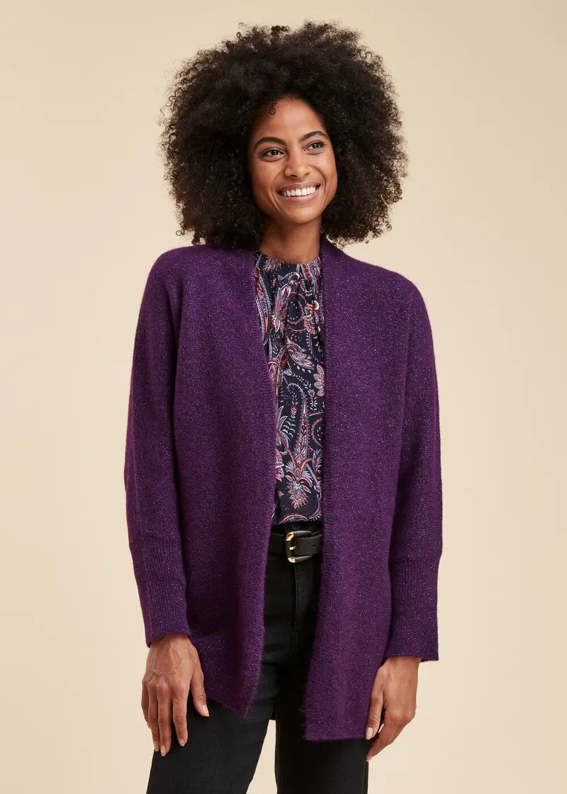Gilet oversize en maille irisée