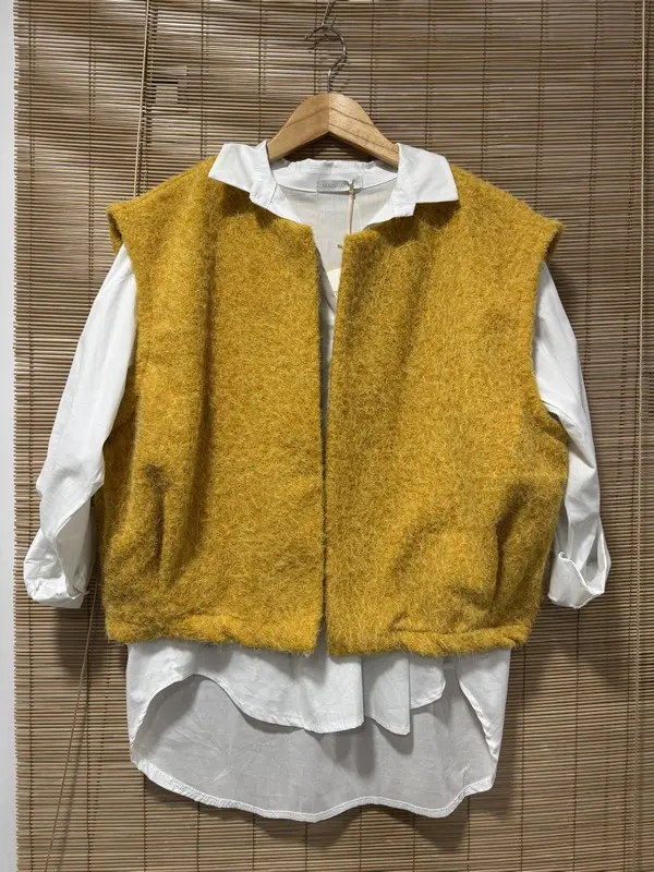 Gilet sans manches moutarde