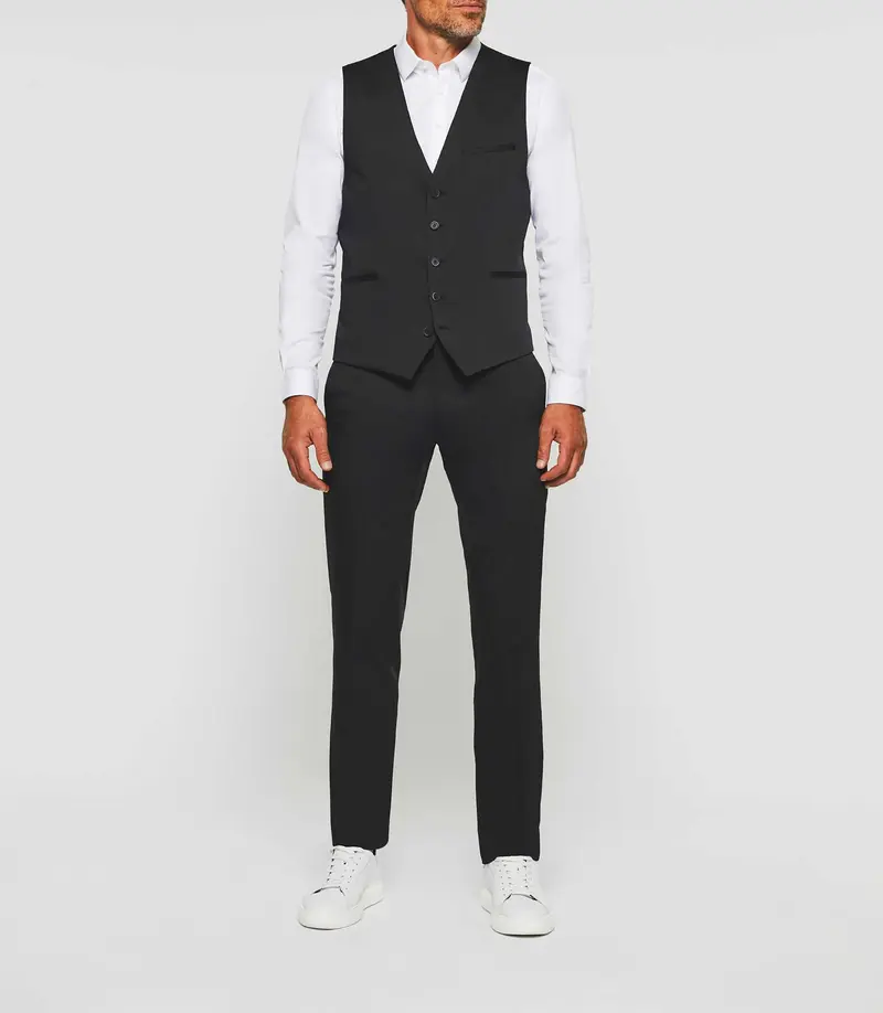 Gilet ville en tissu technique noir "Jionaco"