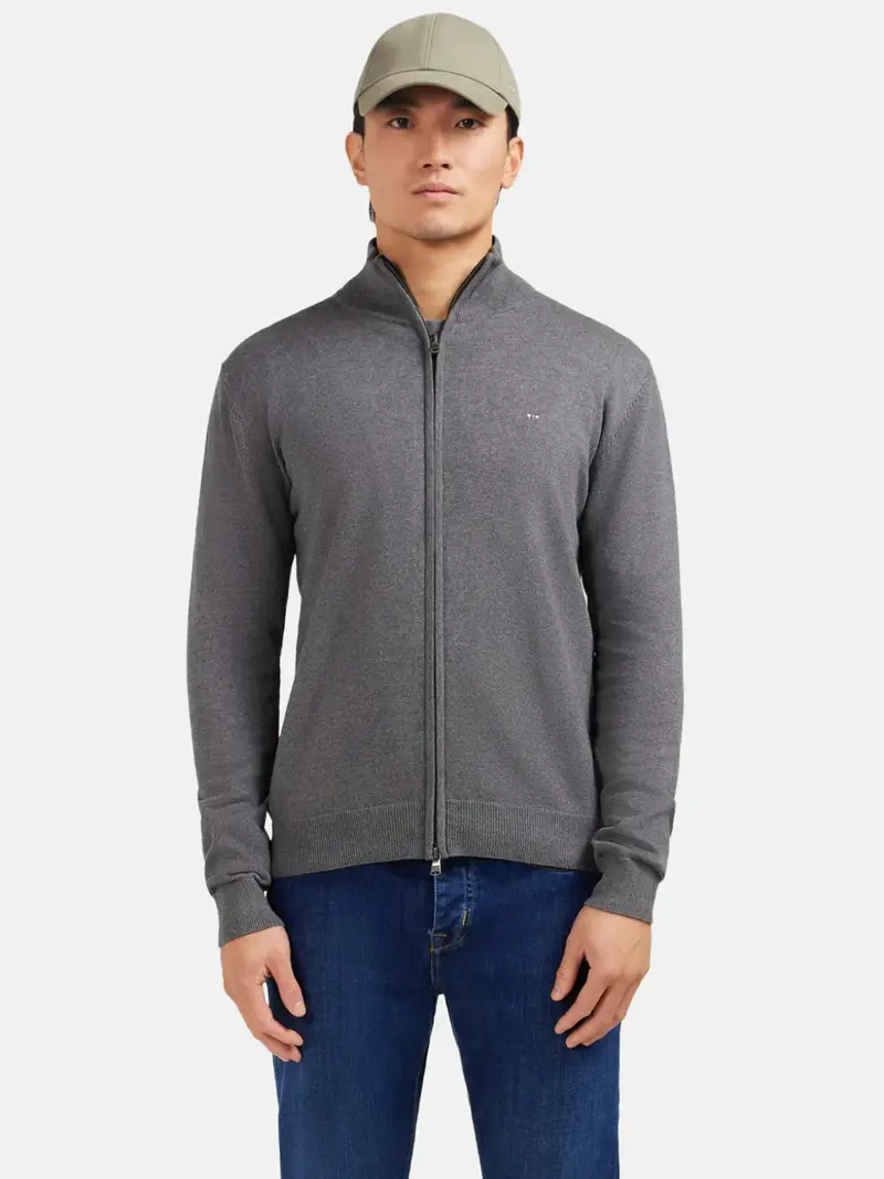 Gilet zippé Eden Park gris