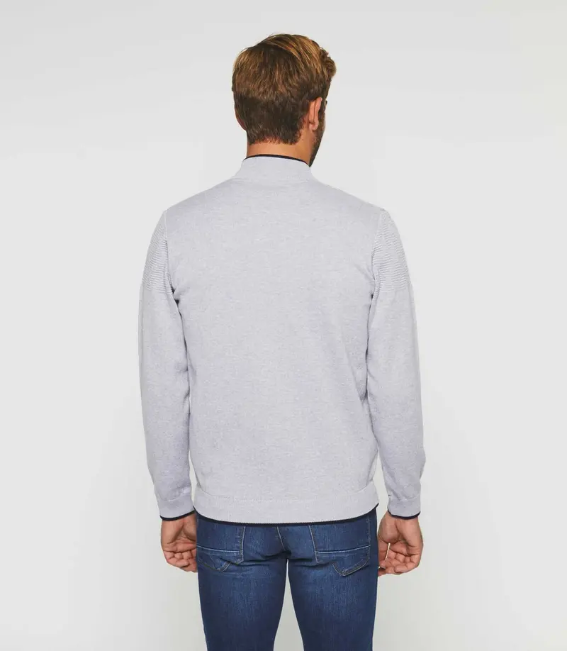 Gilet zippé gris chiné "Dimitri"