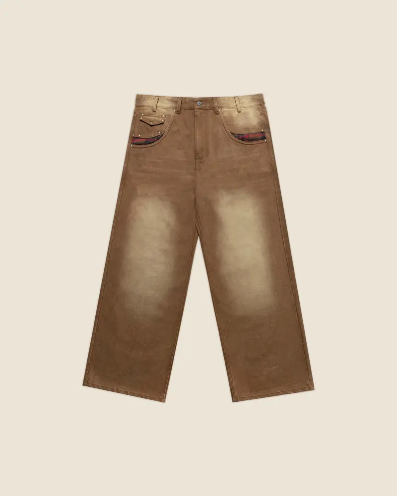 Glass Cypress brown straight leg denim