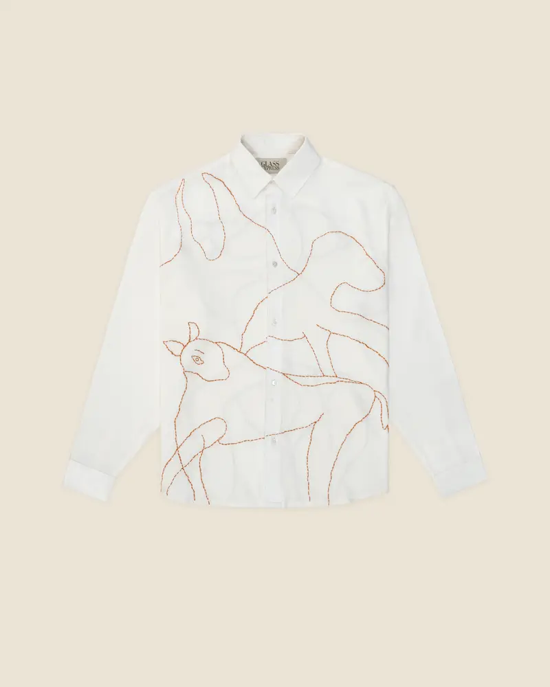 Glass Cypress ivory silk shirt