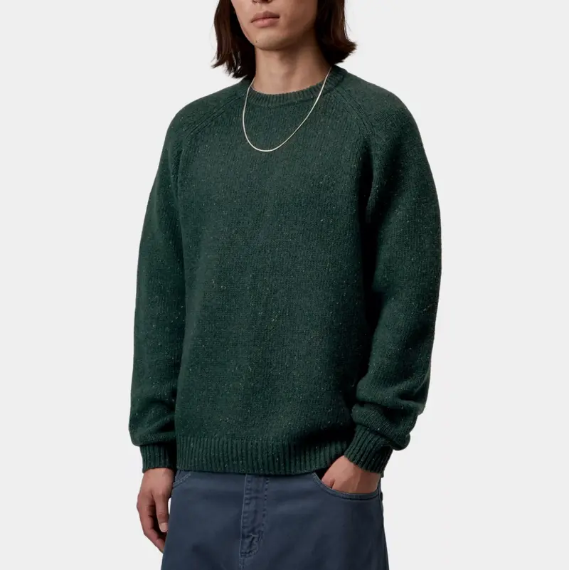Gros pull en laine & coton Carhartt WIP vert dark scarab