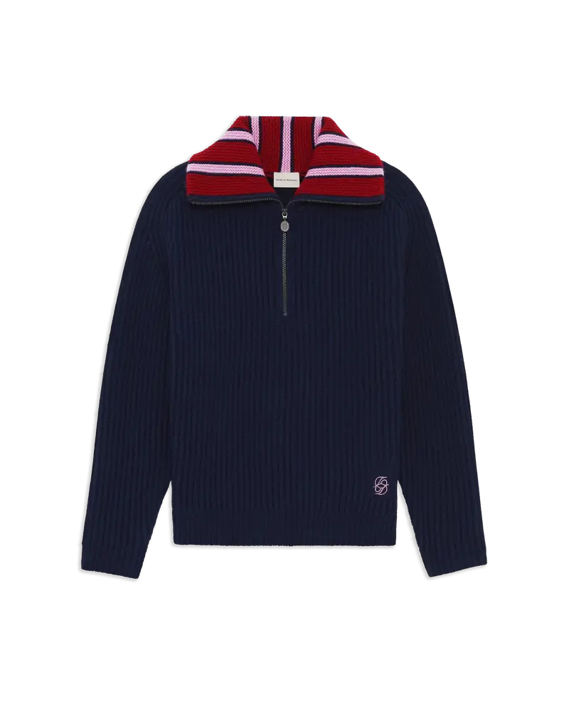 Half Zipped Trucker Sweater D Mirror