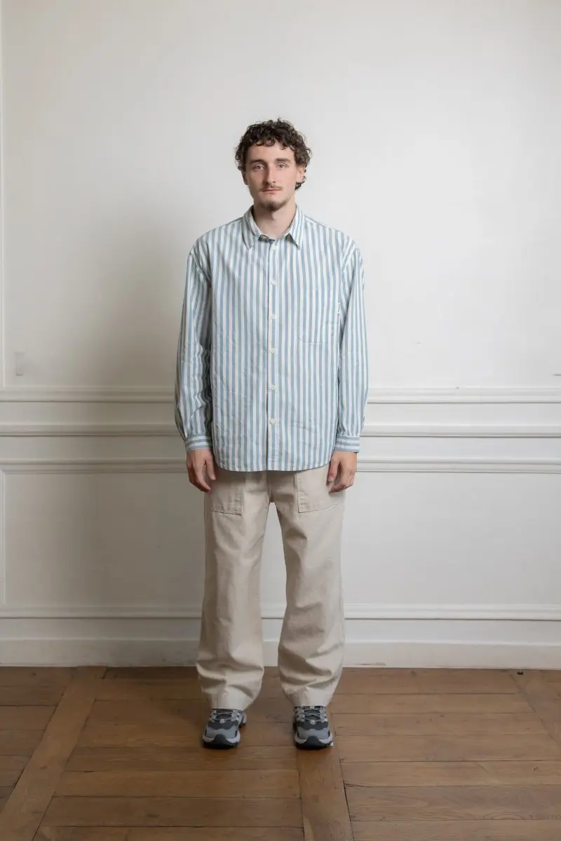 HEAVY COTTON FATIGUE PANTS - CREAM