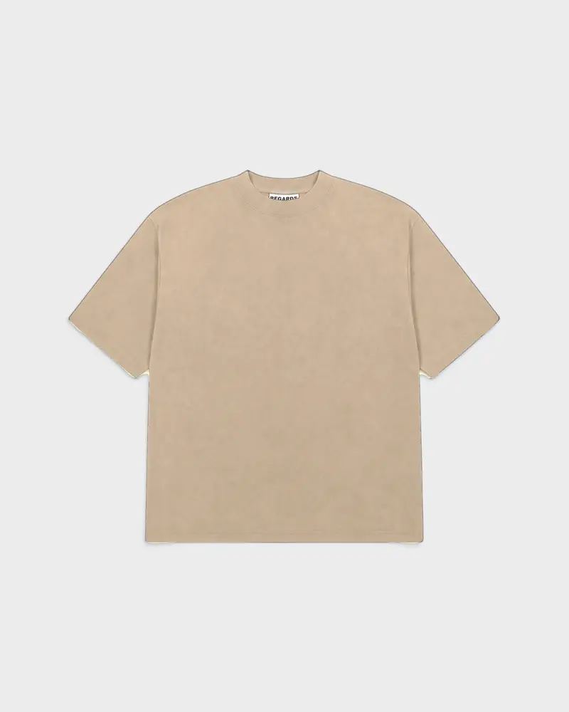 Heavy Oversize Tee Taupe Washed