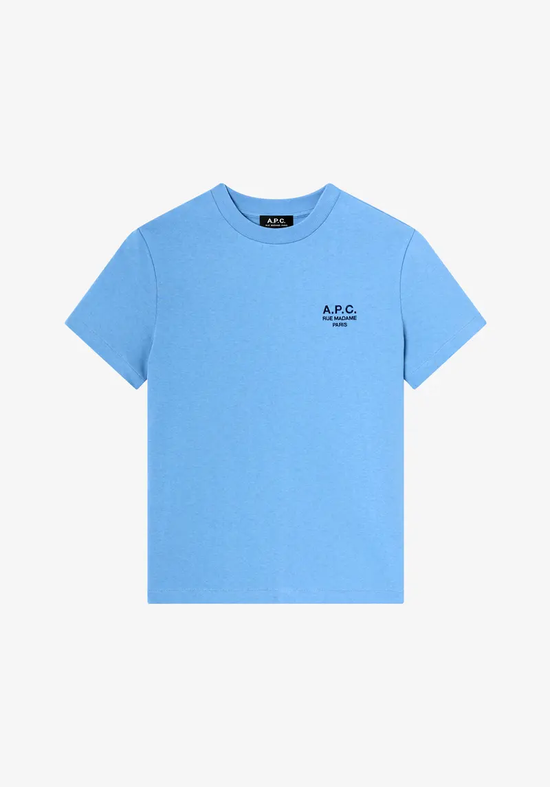 Hellblaues T-Shirt mit A.P.C. Rue Madame-Logo