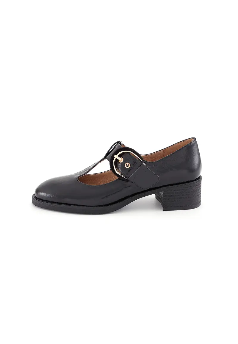 HENRY - Ballerines Salomés en Cuir Noir