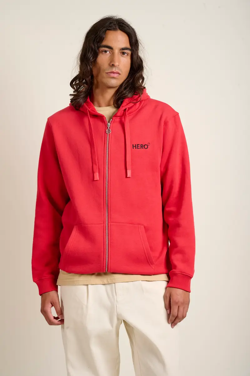 HOODIE ZIPPÉ ADAM - BERRY ROSE